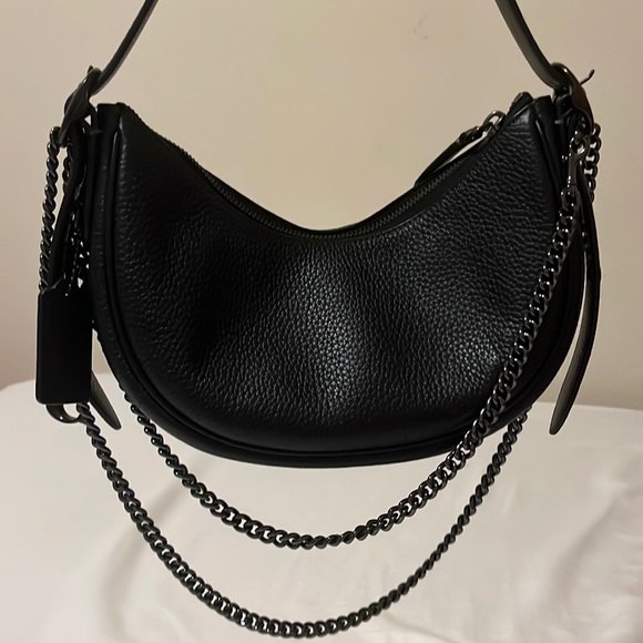 Coach Handbags - Black Coach Purse with chain.